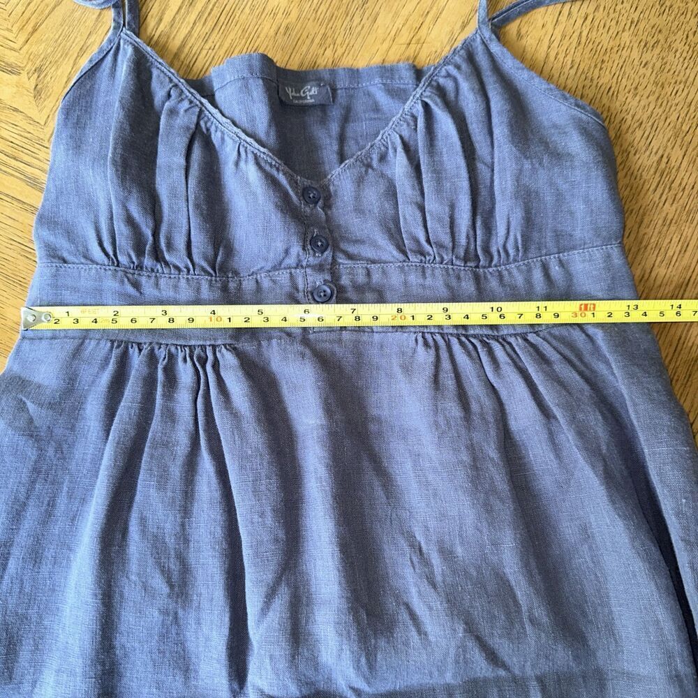 John Galt 100% Linen Woman’s Sun Dress Size XS/S Blue - Picture 6 of 8